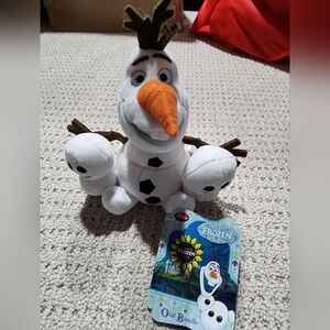 Disney Store Frozen Olaf Snowman Bean Bag Plush Stuffed Animal